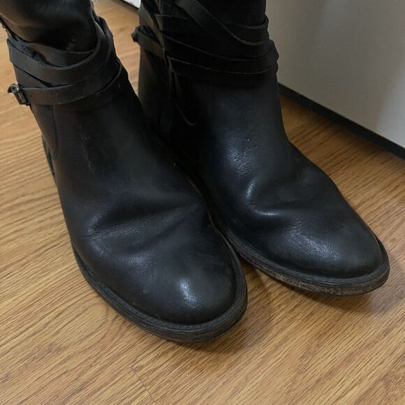 FRYE Leather Black Knee high Riding Western country boots US 7 -77754 4003 - Picture 8 of 12